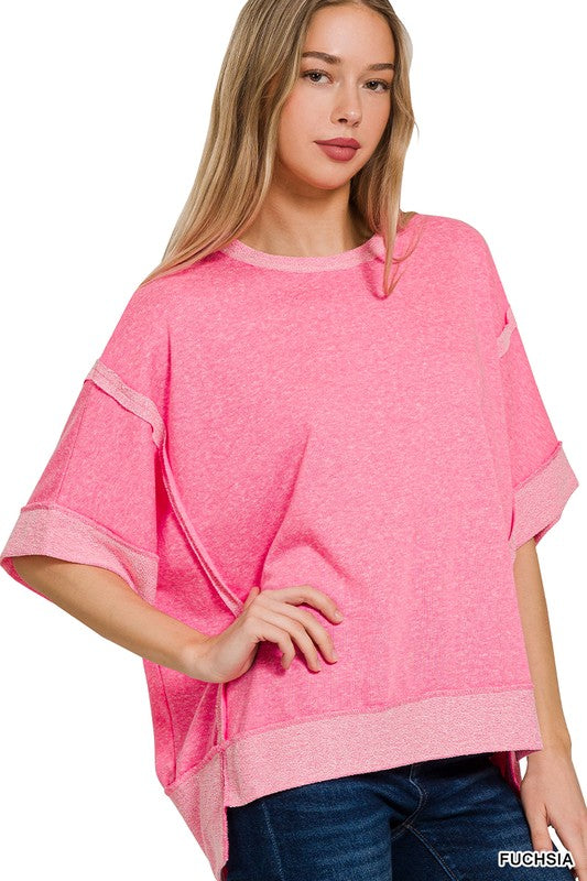 Mya Contrast Trim Top