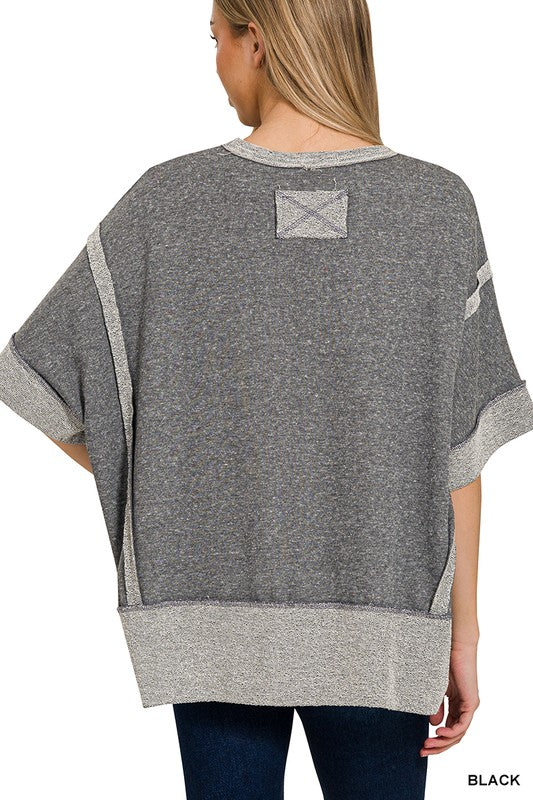 Mya Contrast Trim Top