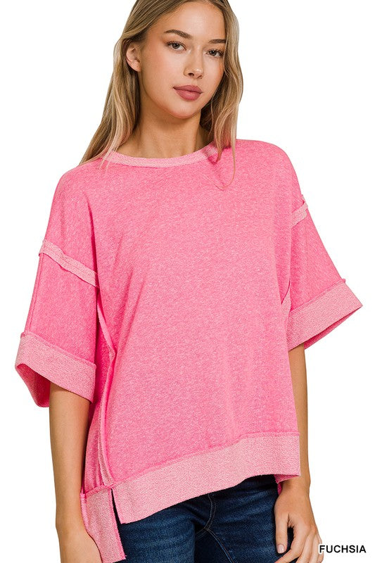 Mya Contrast Trim Top