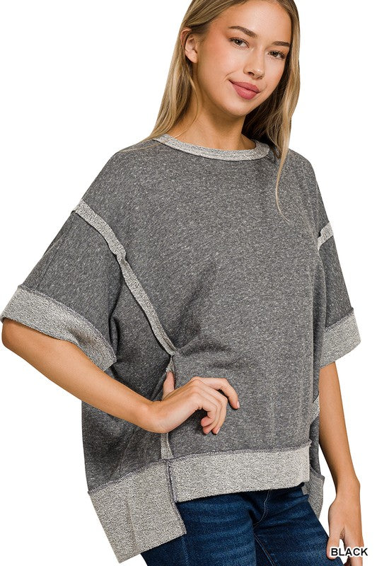 Mya Contrast Trim Top