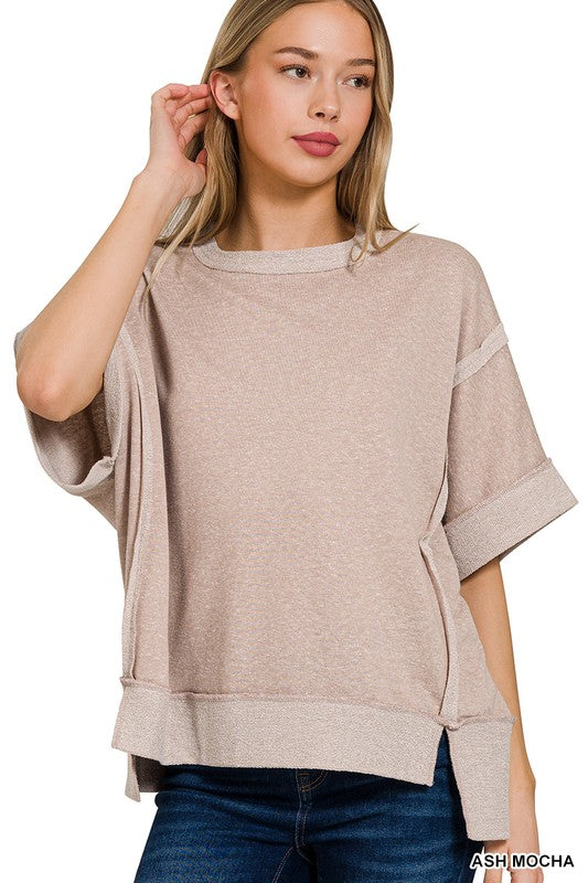 Mya Contrast Trim Top