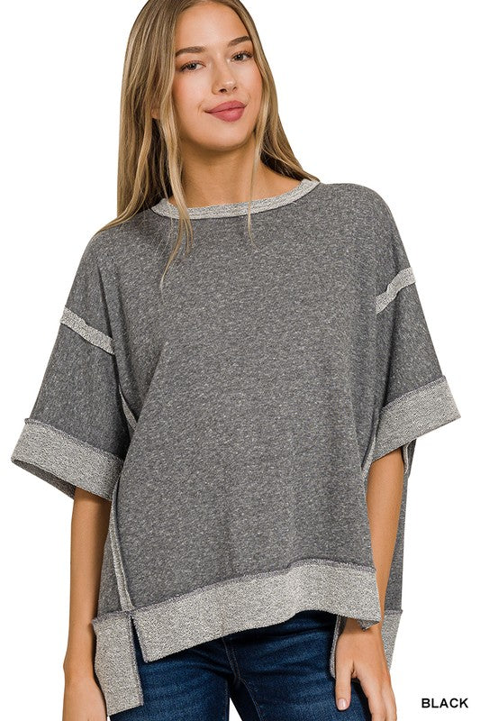 Mya Contrast Trim Top