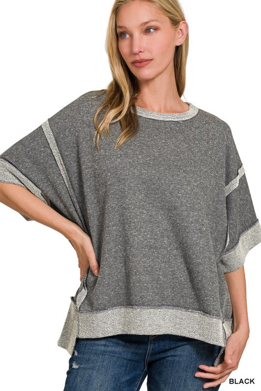 Mya Contrast Trim Top