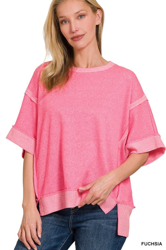 Mya Contrast Trim Top