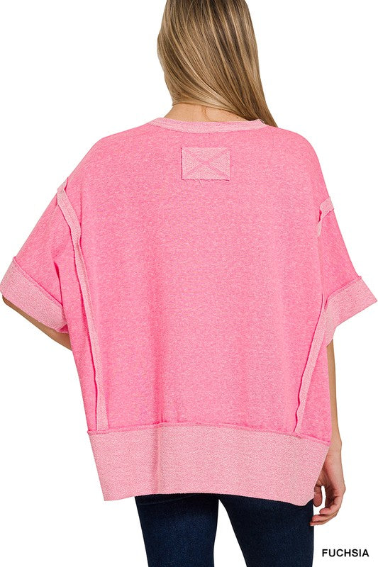 Mya Contrast Trim Top