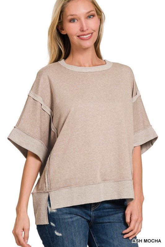 Mya Contrast Trim Top