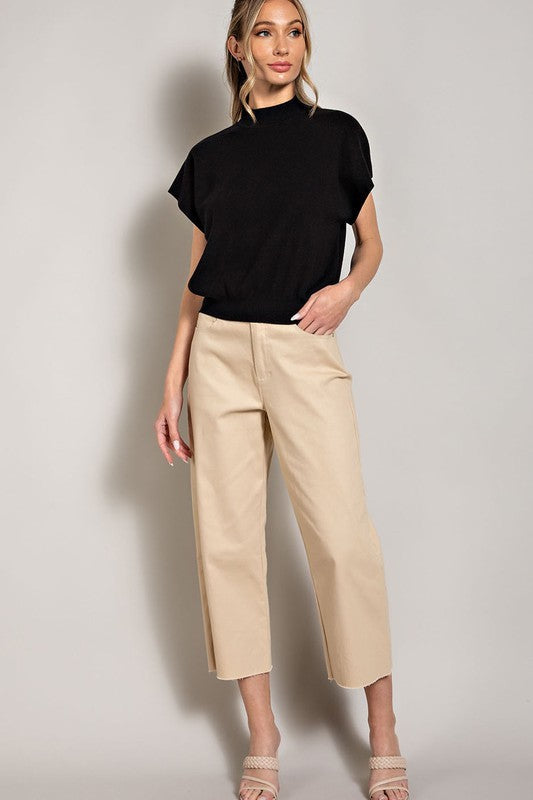 Mandy Mock Neck Short Sleeve Top