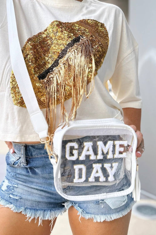 Game Day Chenille Patch White