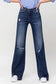 Denver Distressed Wide Leg Jeans