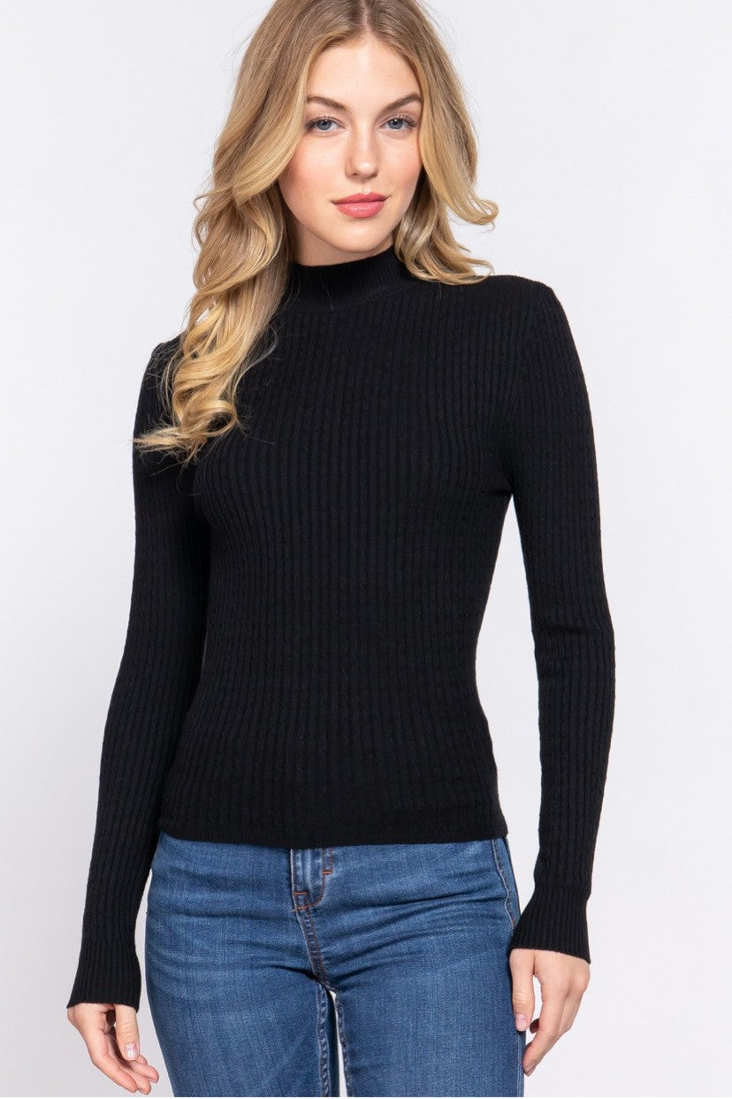 Mock Sweater Black