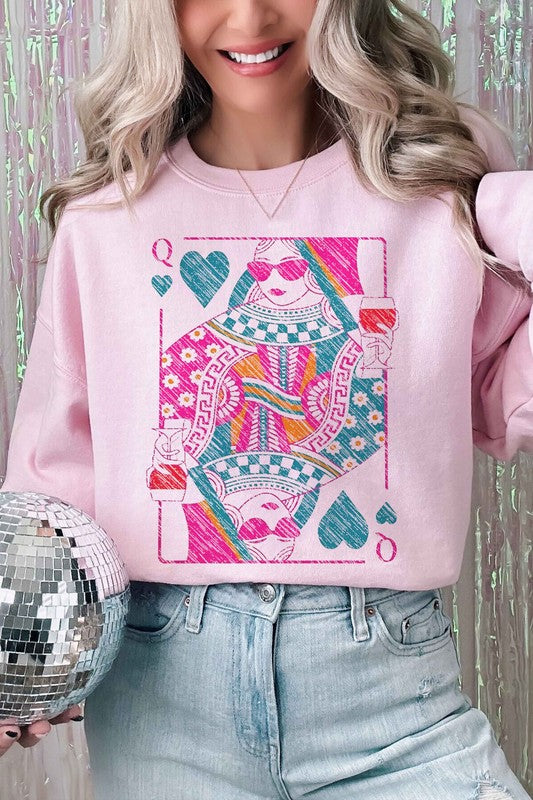Queen Of Hearts Graphic Sweatshirt