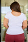 Everyday Scoop Neck Short Sleeve Top in White