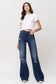 Denver Distressed Wide Leg Jeans